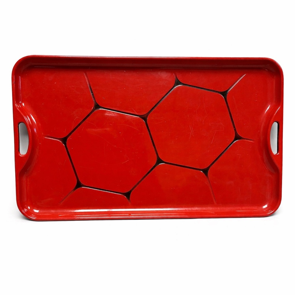Vtg Japanese Lacquerware "obon" Serving Tray Tortoiseshell Pattern #0130263